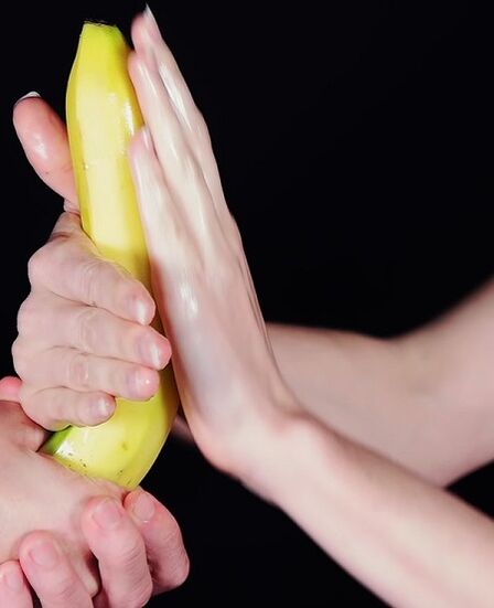 ماساژ برای افزایش عضو با استفاده از مثال موز